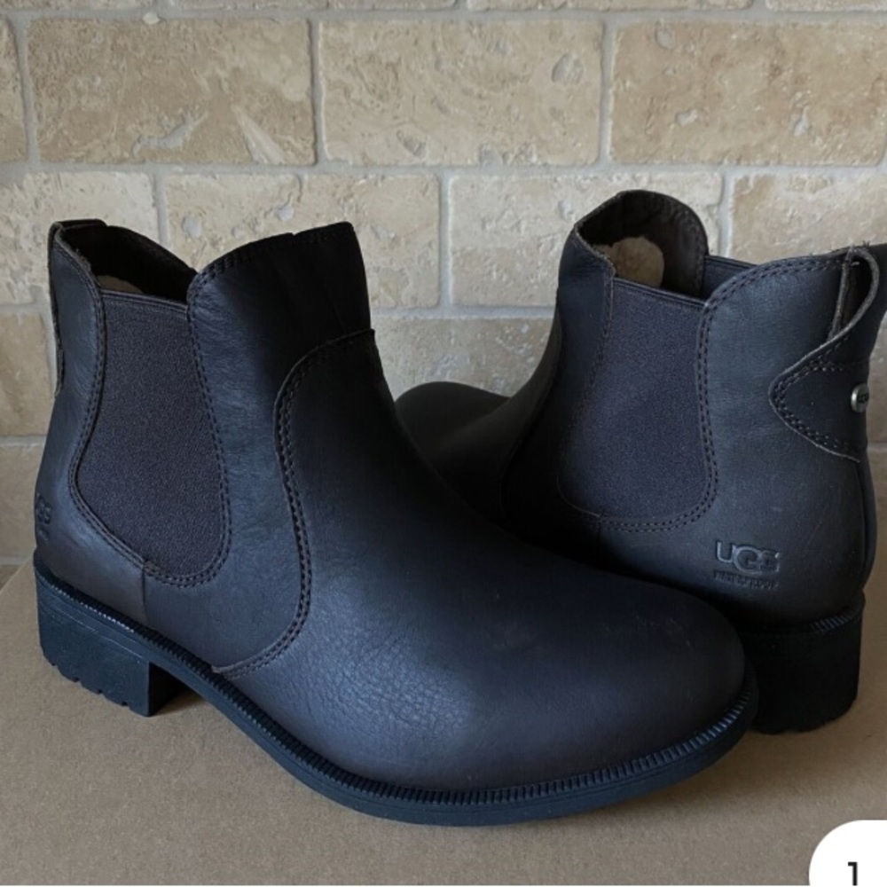 UGG Black Ankle Booties with Chunky Sole